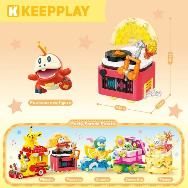  Đồ Chơi Lắp Ráp KEEPPLAY Pokemon Party Parade Floats Fuecoco K20262 - Simba Toys Vietnam 