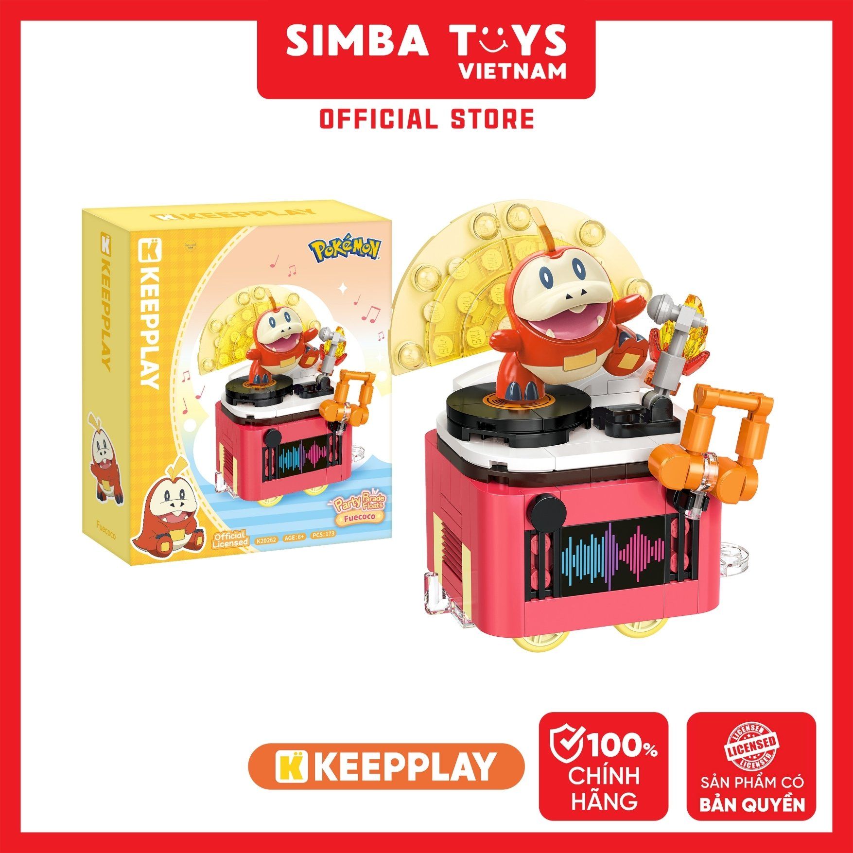  Đồ Chơi Lắp Ráp KEEPPLAY Pokemon Party Parade Floats Fuecoco K20262 - Simba Toys Vietnam 