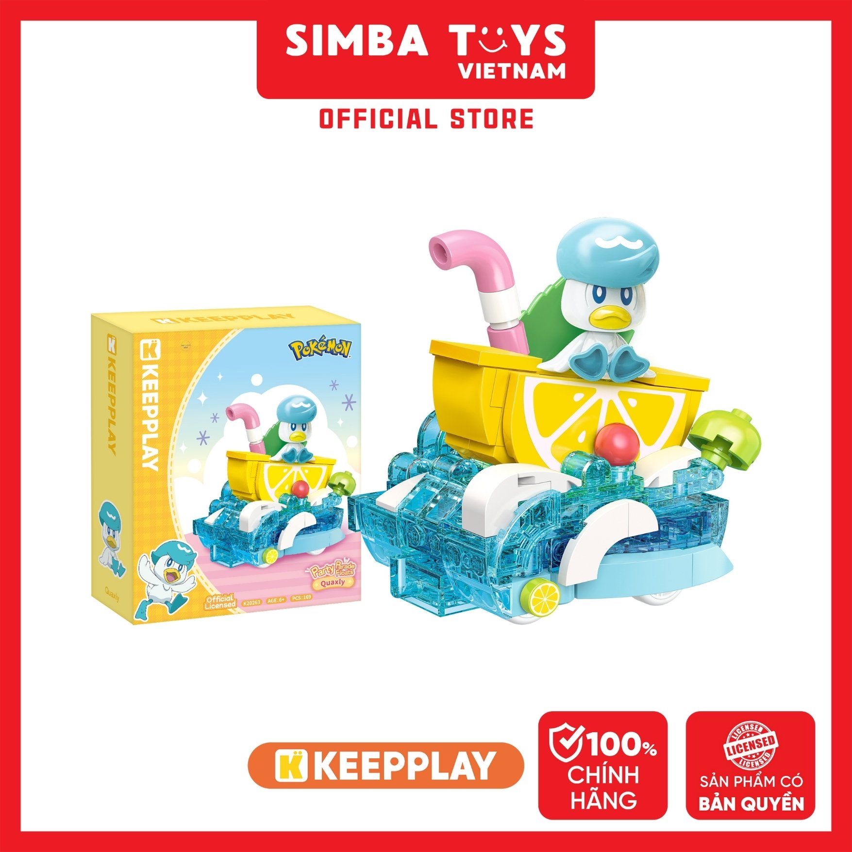 Đồ Chơi Lắp Ráp KEEPPLAY Pokemon Party Parade Floats Quaxly K20263 - Simba Toys Vietnam 