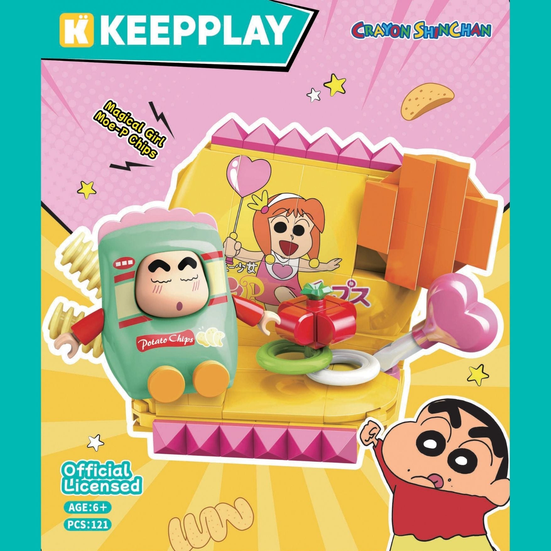  Đồ Chơi Lắp Ráp KEEPPLAY Shinchan Magical Girl Moe-P Chips K20625 - Simba Toys Vietnam 