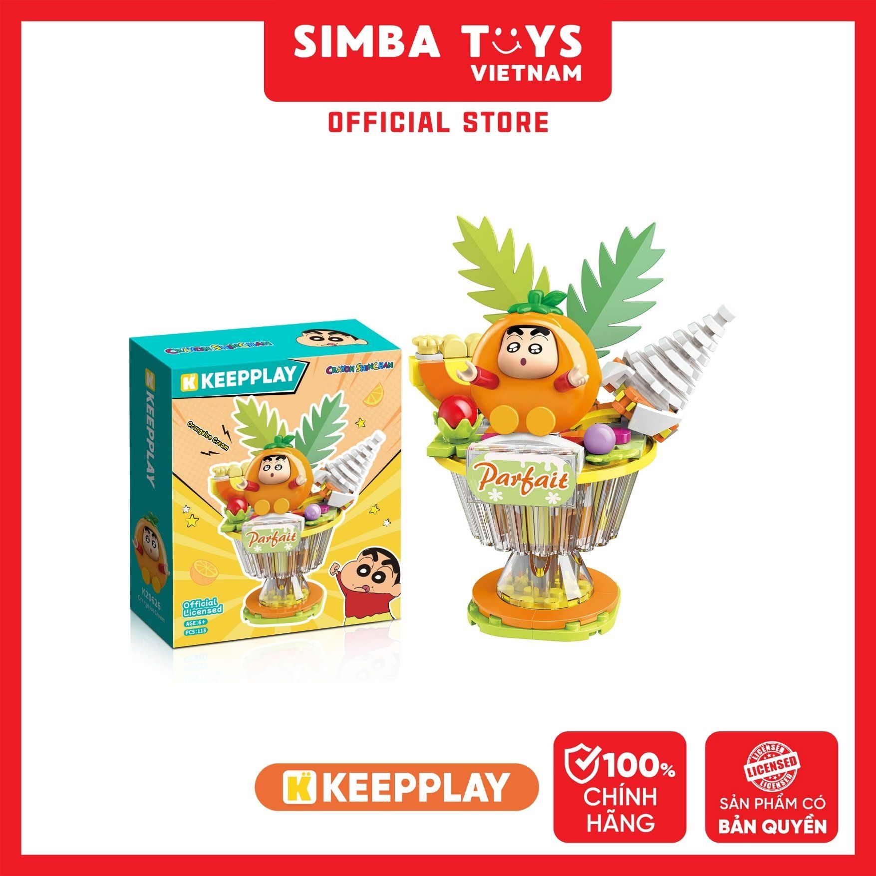  Đồ Chơi Lắp Ráp KEEPPLAY Shinchan Orange Ice Cream K20626 - Simba Toys Vietnam 