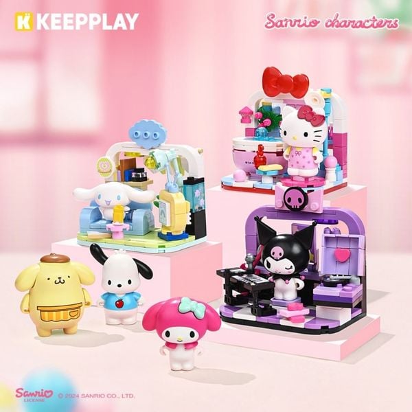  [BLINDBOX] Đồ Chơi Lắp Ráp Hộp Mù KEEPPLAY Sanrio Have Fun At Home Blind Box K20849 - Simba Toys Vietnam 