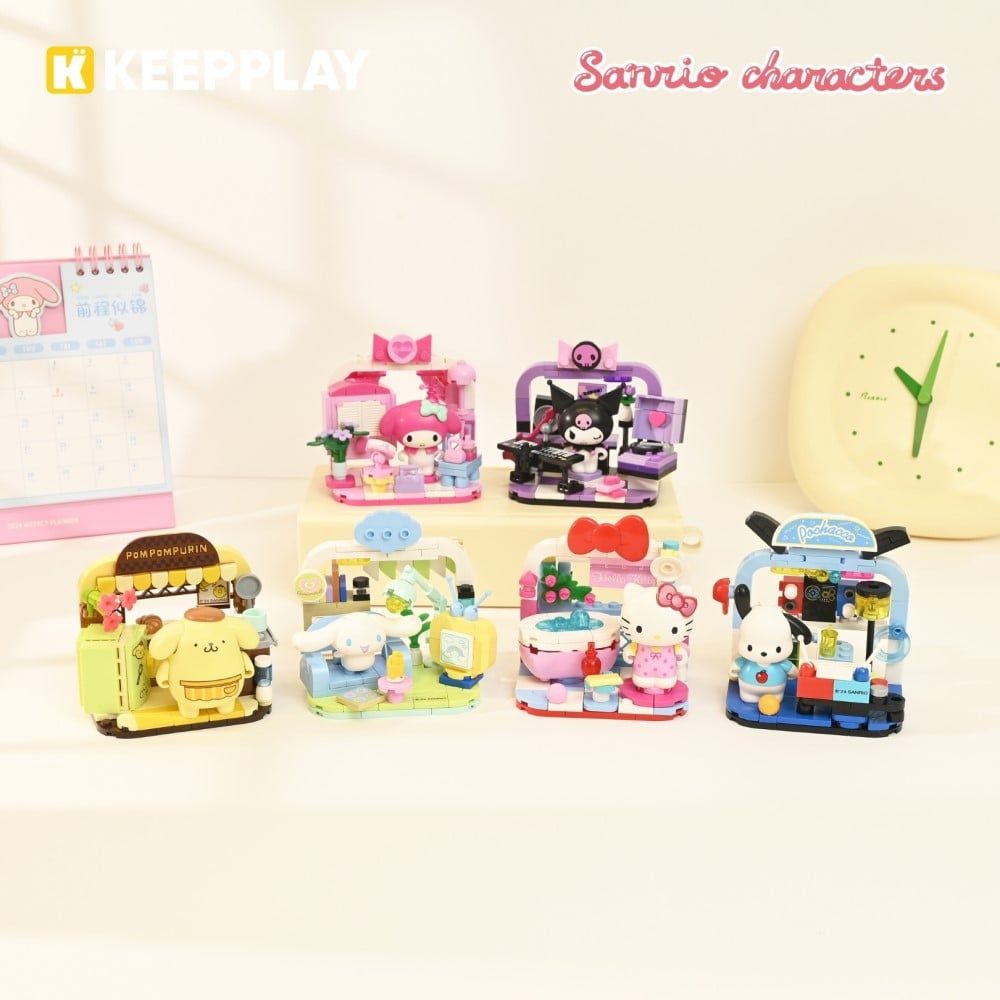  [BLINDBOX] Đồ Chơi Lắp Ráp Hộp Mù KEEPPLAY Sanrio Have Fun At Home Blind Box K20849 - Simba Toys Vietnam 