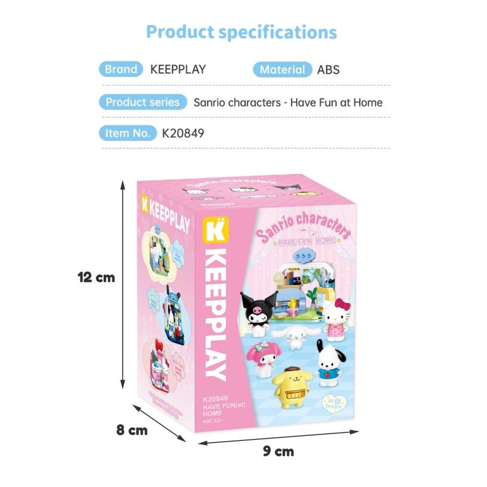  [BLINDBOX] Đồ Chơi Lắp Ráp Hộp Mù KEEPPLAY Sanrio Have Fun At Home Blind Box K20849 - Simba Toys Vietnam 