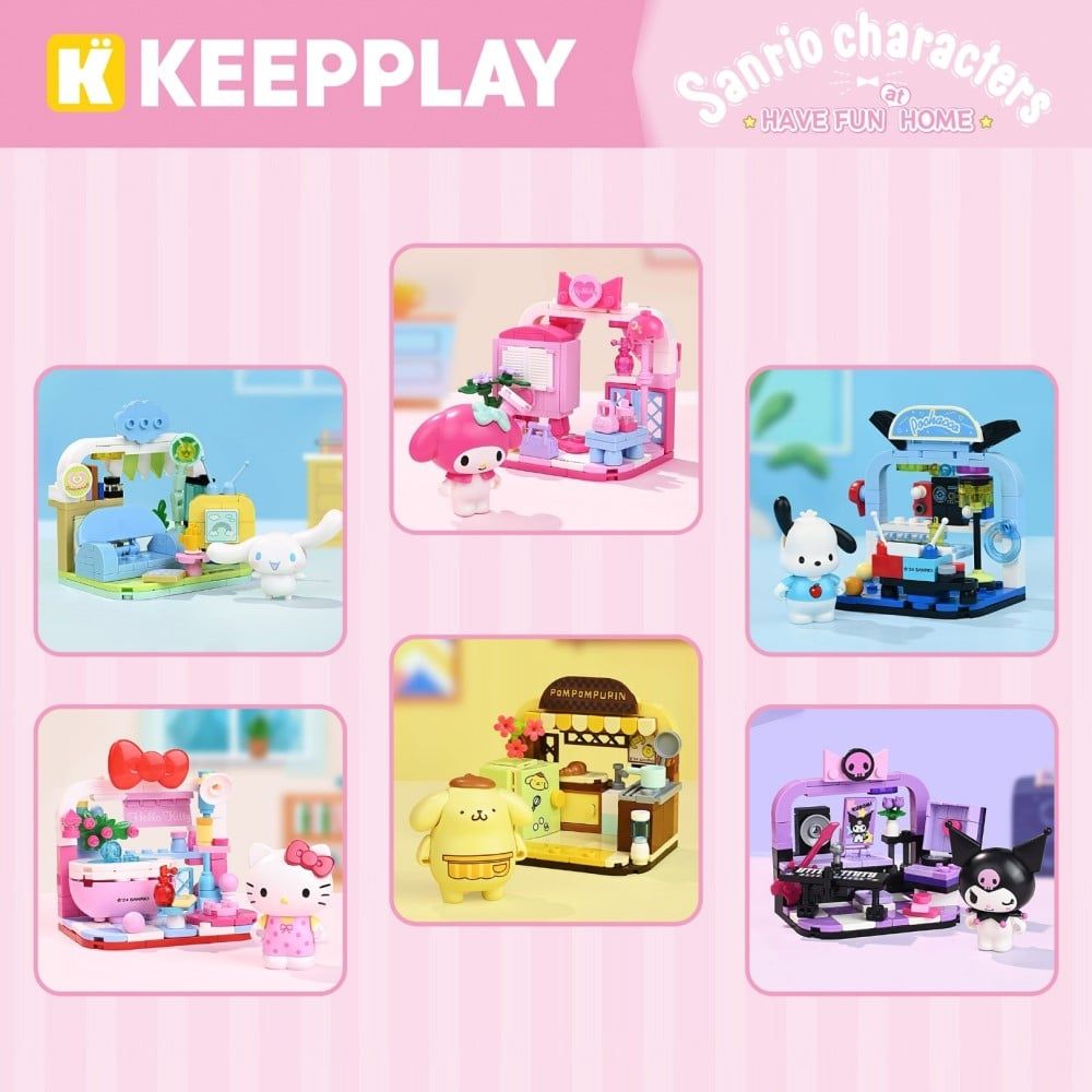  [BLINDBOX] Đồ Chơi Lắp Ráp Hộp Mù KEEPPLAY Sanrio Have Fun At Home Blind Box K20849 - Simba Toys Vietnam 