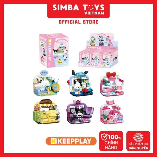  [BLINDBOX] Đồ Chơi Lắp Ráp Hộp Mù KEEPPLAY Sanrio Have Fun At Home Blind Box K20849 - Simba Toys Vietnam 