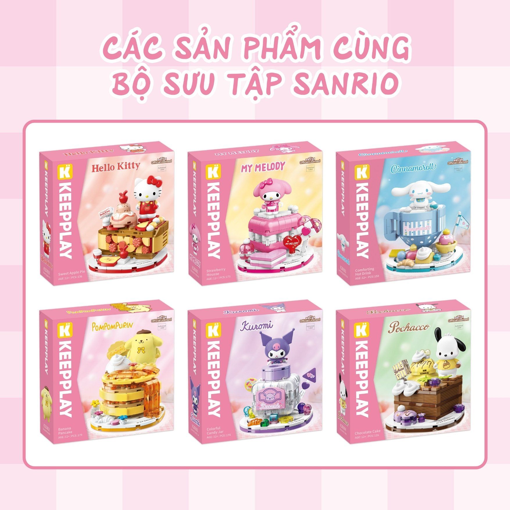  Đồ Chơi Lắp Ráp KEEPPLAY Sanrio My Melody Strawberry Mousse K20860 - Simba Toys Vietnam 