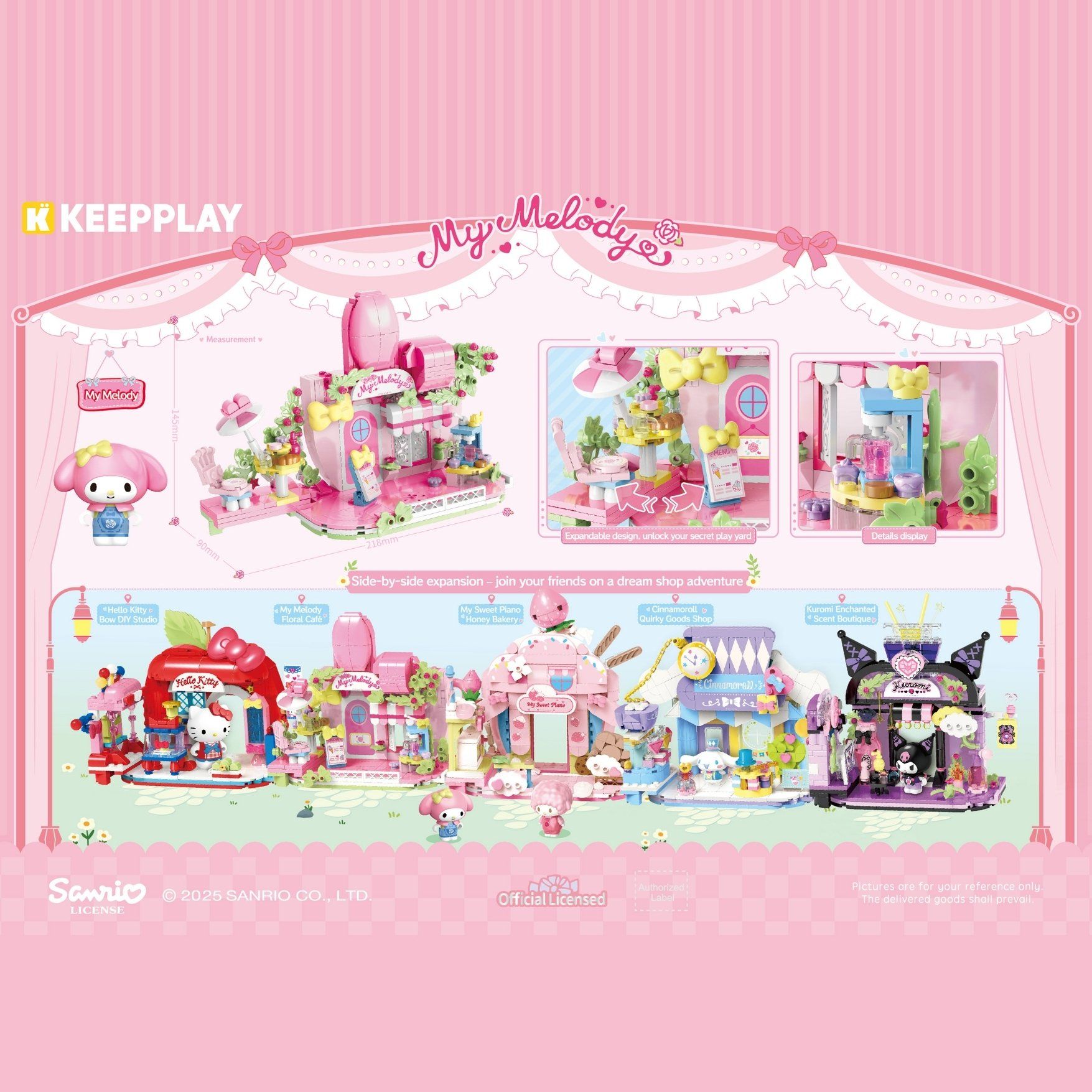  Đồ Chơi Lắp Ráp KEEPPLAY Sanrio My Melody Floral Cafe K20891 - Simba Toys Vietnam 