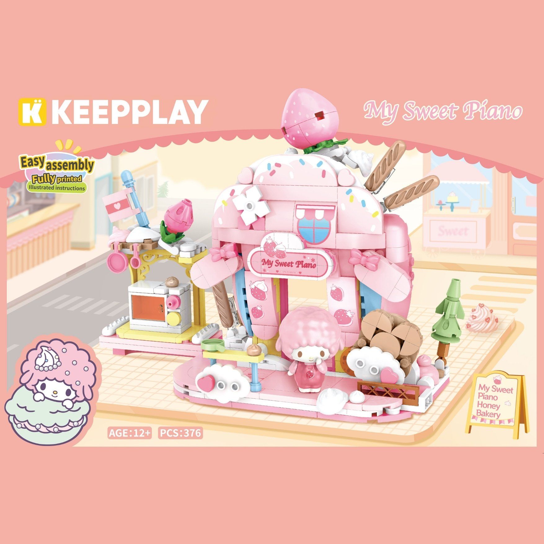  Đồ Chơi Lắp Ráp KEEPPLAY Sanrio My Sweet Piano Soothing Bakery K20894 - Simba Toys Vietnam 