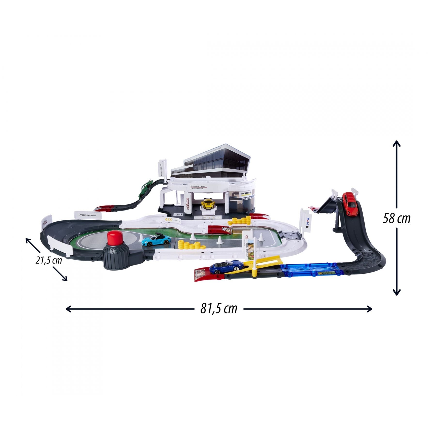  212050029 Bộ Đồ Chơi Mô Hình Trạm Xe MAJORETTE Porsche Experience Center + 5 Cars 