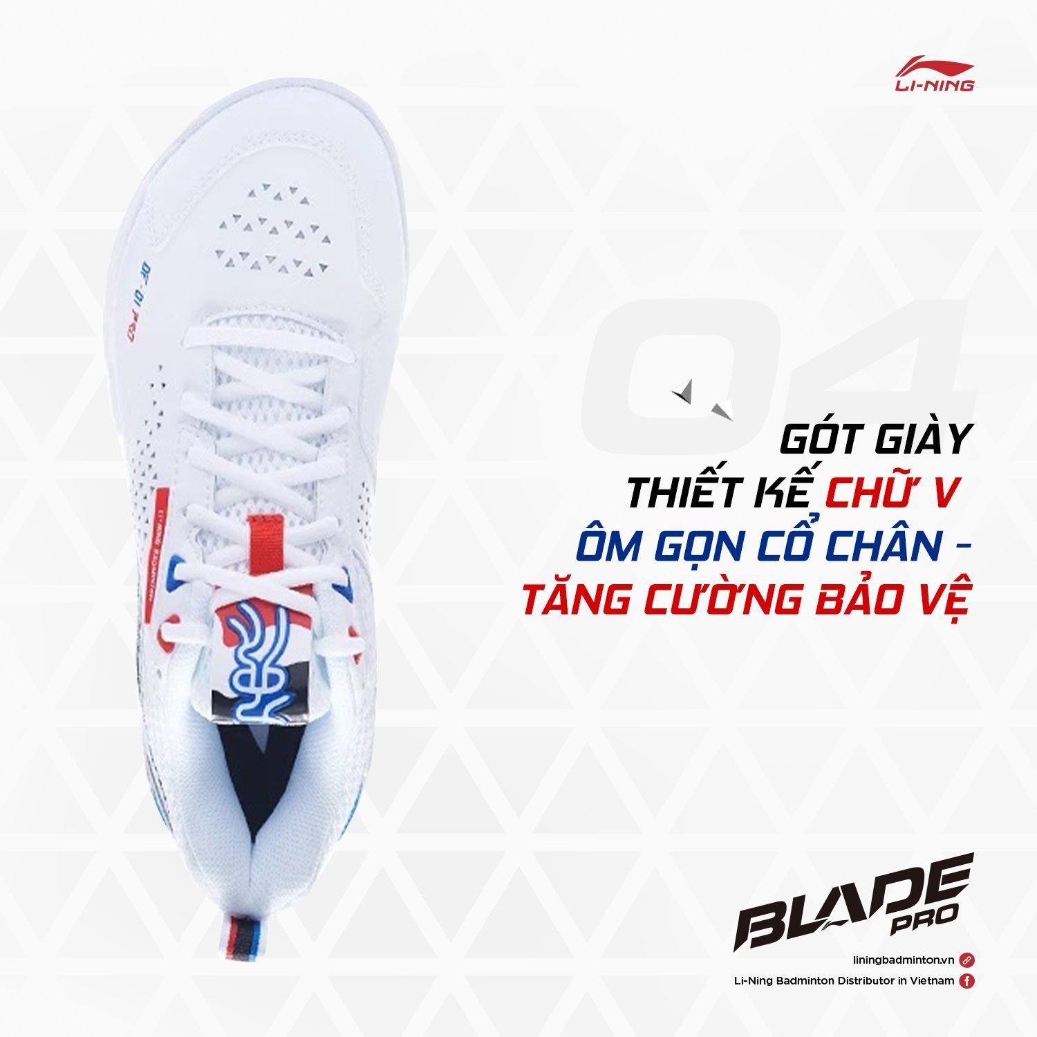 Giày thi đấu chuyên nghiệp cầu lông Li-Ning Blade PRO Nam P-AYAT005-1