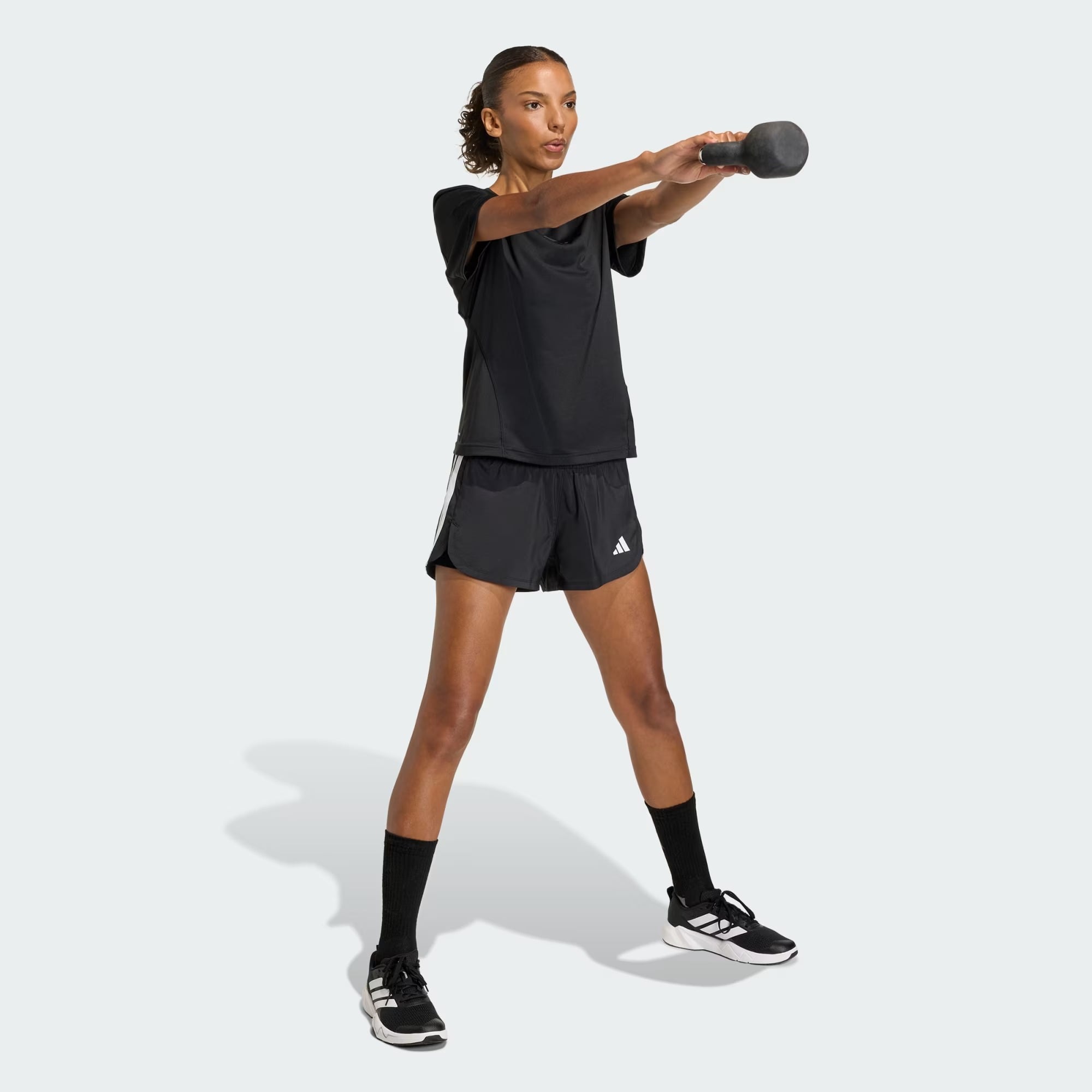  Quần short chun poly adidas Nữ KD9742 