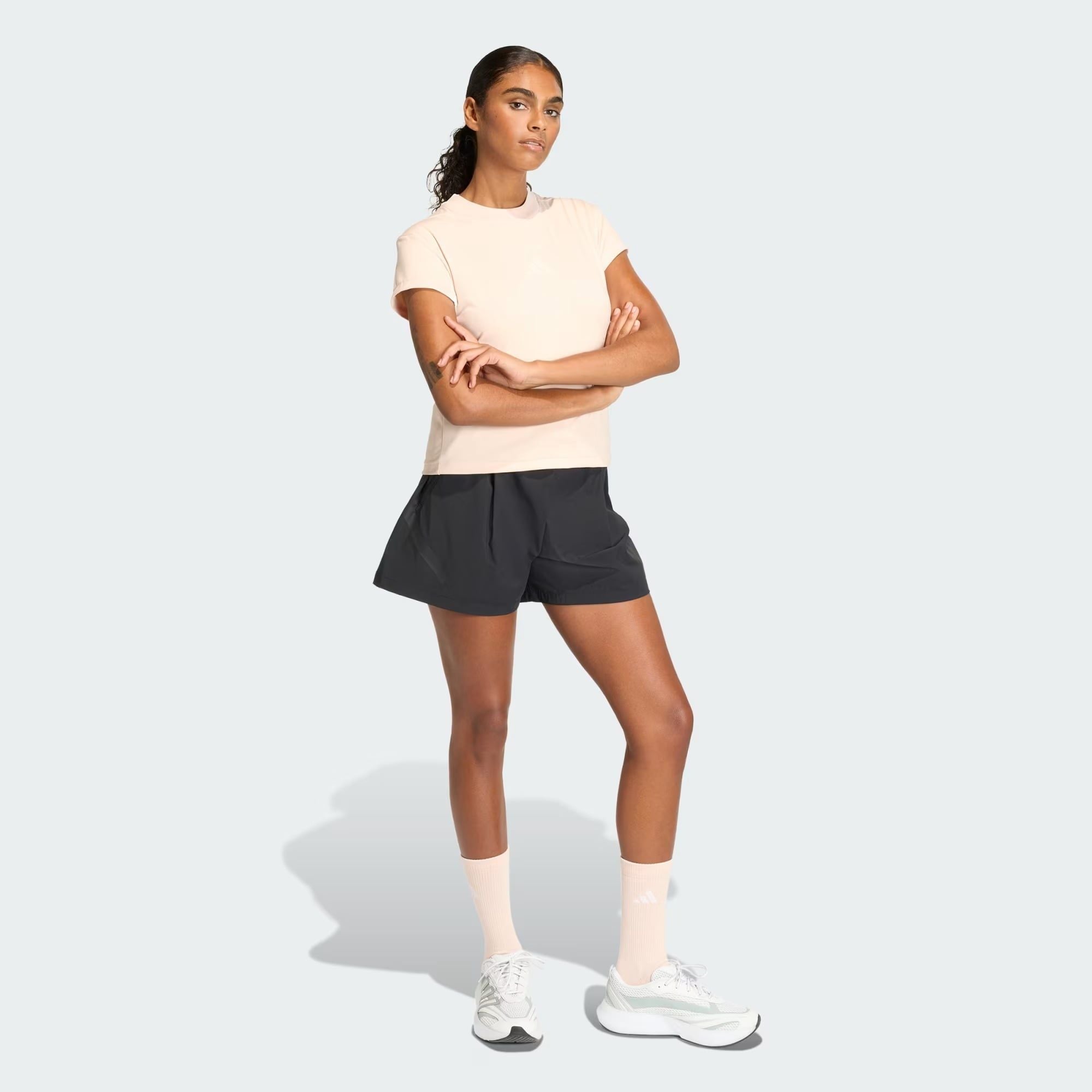 Quần short chun poly adidas Nữ KD8459