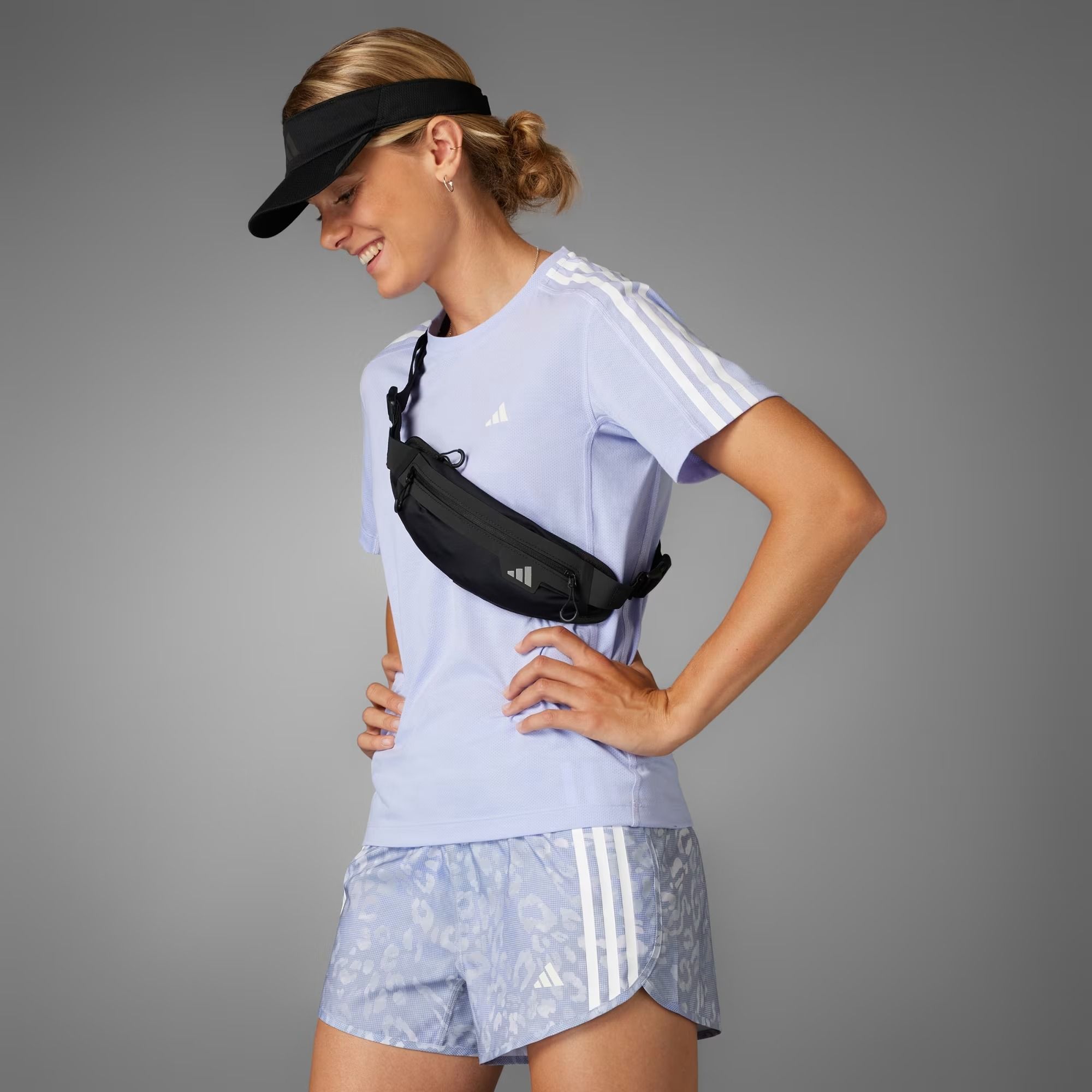 Quần short adidas CLIMACOOL Own the Run 3 sọc Nữ - JD7759