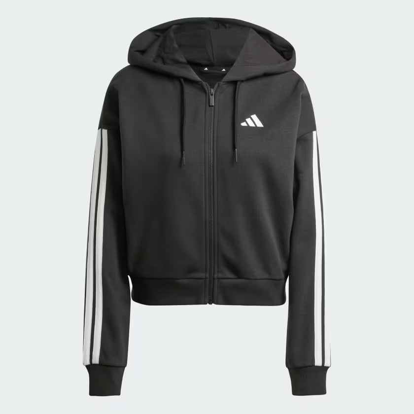  Áo hoodie adidas Essential 3 sọc khoá kéo Nữ - JE0052 