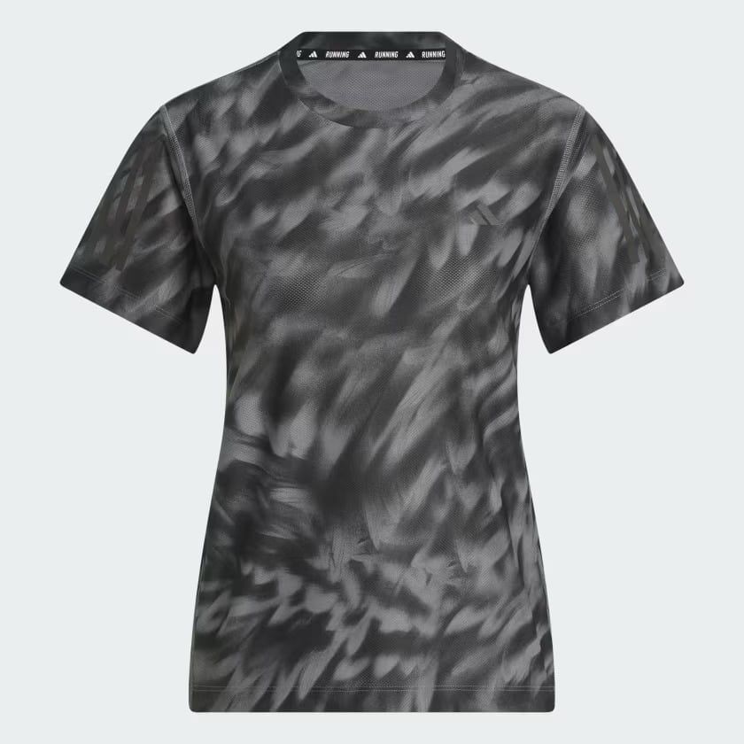 Áo T-shirt chạy bộ adidas Own the Run Allover Nữ - JZ5474
