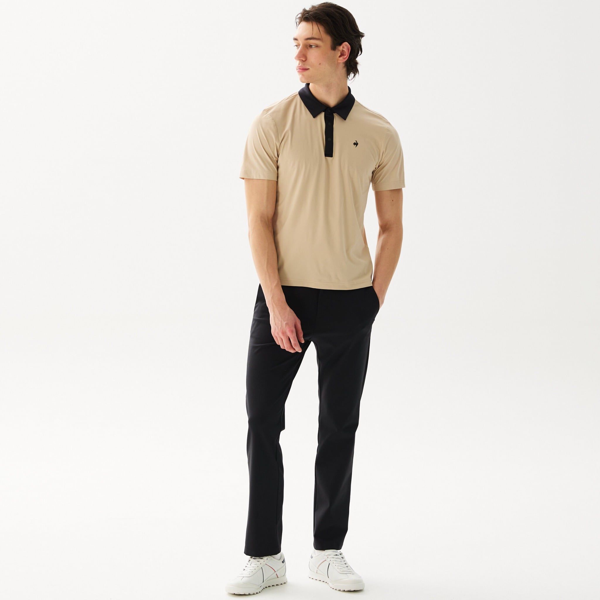Áo Polo le coq golf Nam GR121MTS21-BEGE