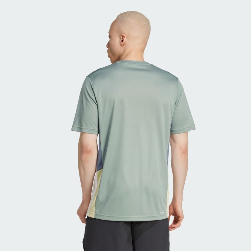Áo T-shirt tập luyện adidas Train Essentials Seasonal Colorblock Nam - JI8398