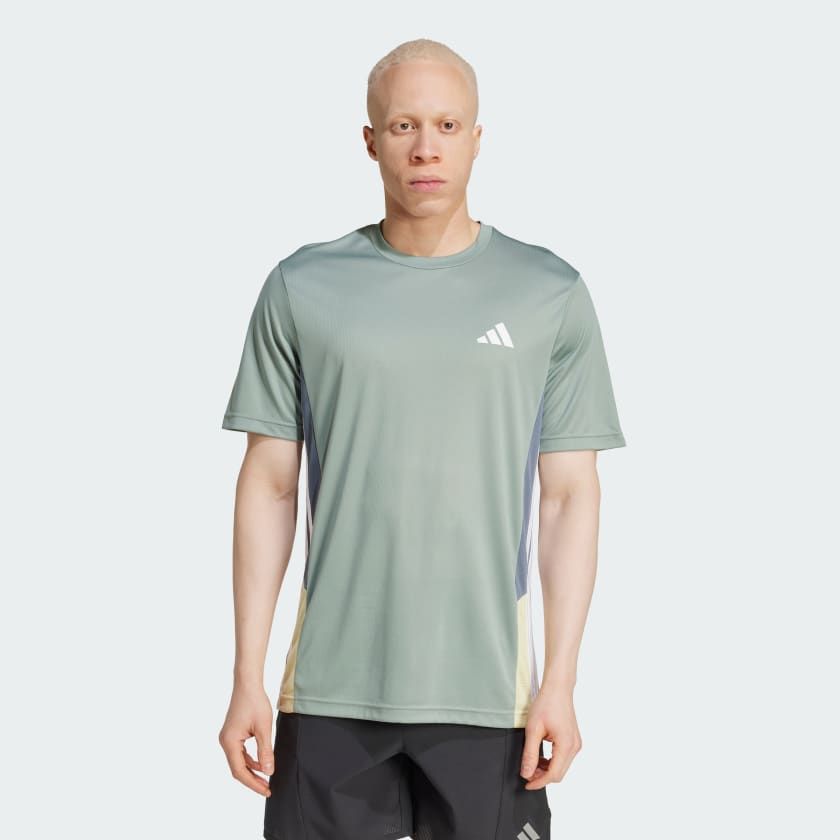 Áo T-shirt tập luyện adidas Train Essentials Seasonal Colorblock Nam - JI8398