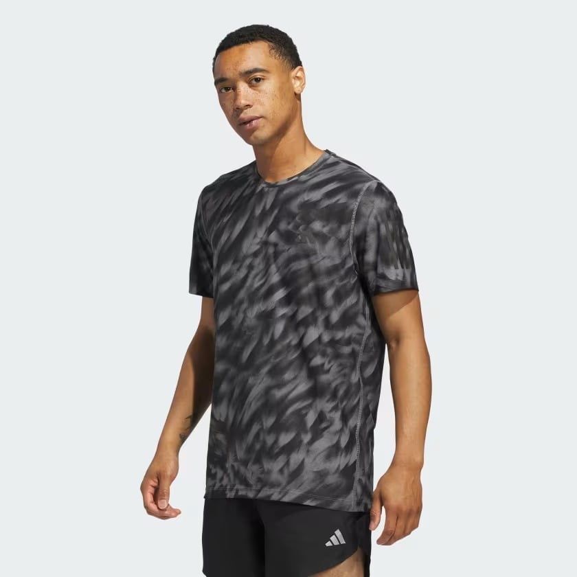 Áo T-shirt chạy bộ adidas Own the Run Allover Nam - JZ5476
