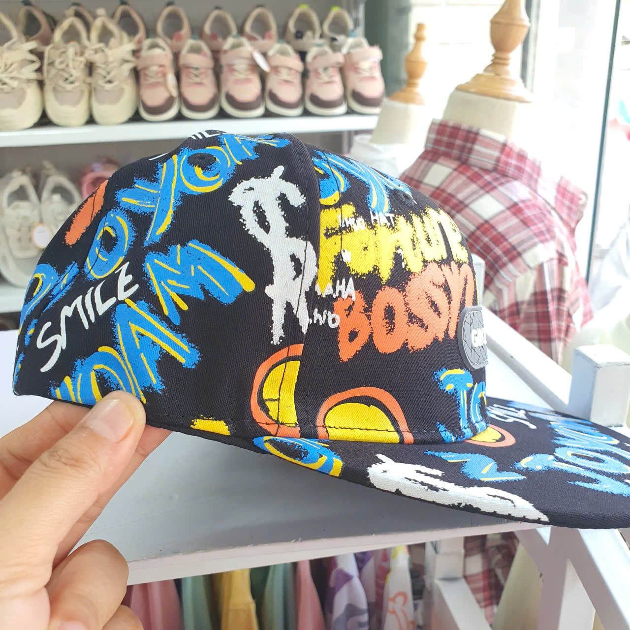  N01 _ Mũ lưỡi trai cho bé từ 3 đến 9 tuổi họa tiết sắc màu phong cách _ Beekids 