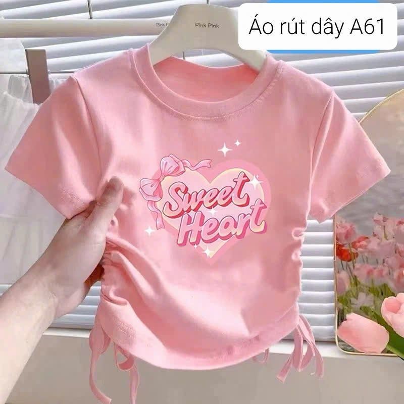  A61 _ Áo thun rút dây cho bé gái họa tiết đáng yêu _ Beekids 