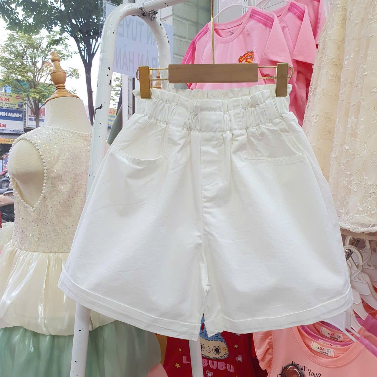  Q45 _ Quần short kaki lưng cao bé gái phom dáng đẹp thời trang _ Beekids 