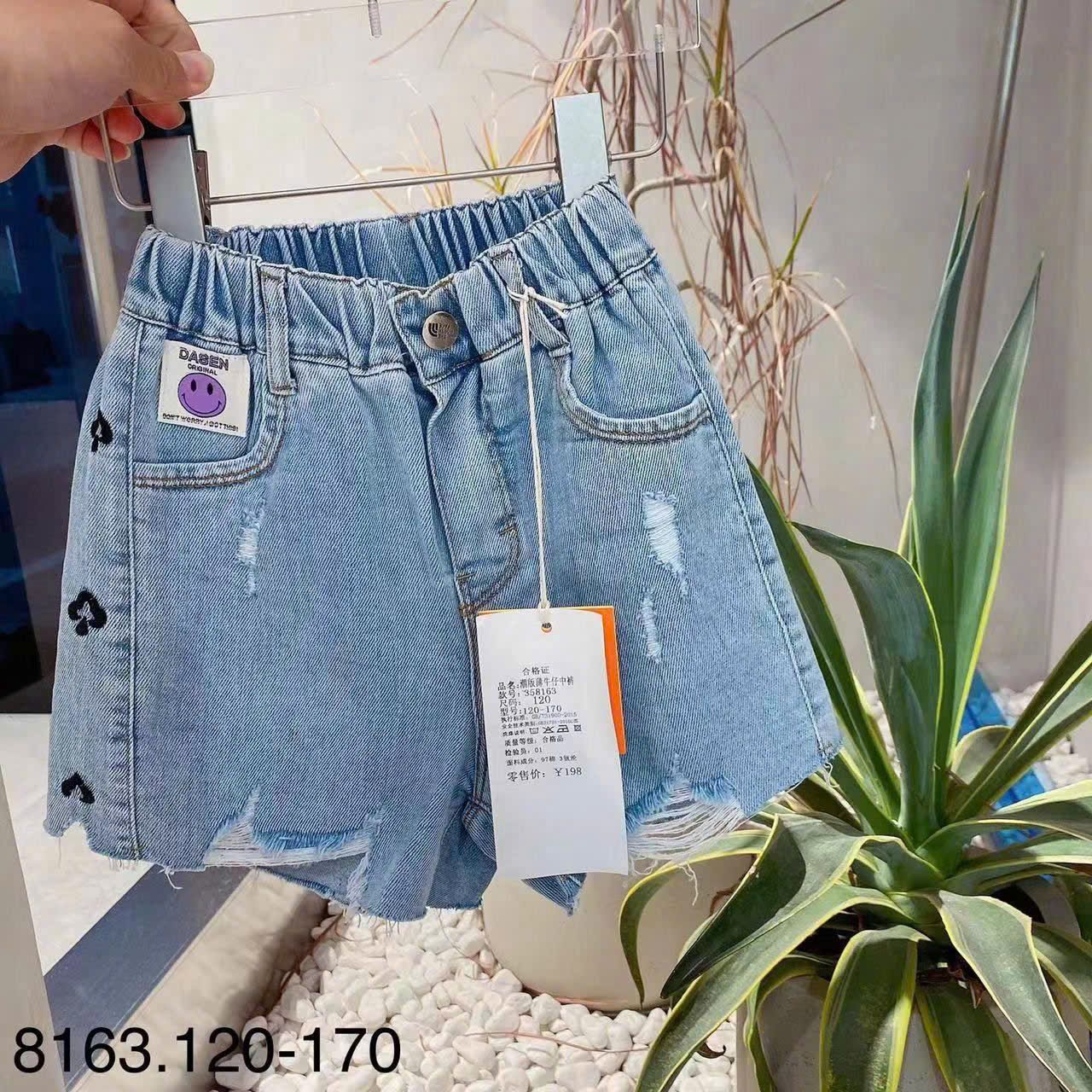  Q46 _ Quần short jean co giãn cho bé gái phong cách thời trang Hàn Quốc _ Beekids 