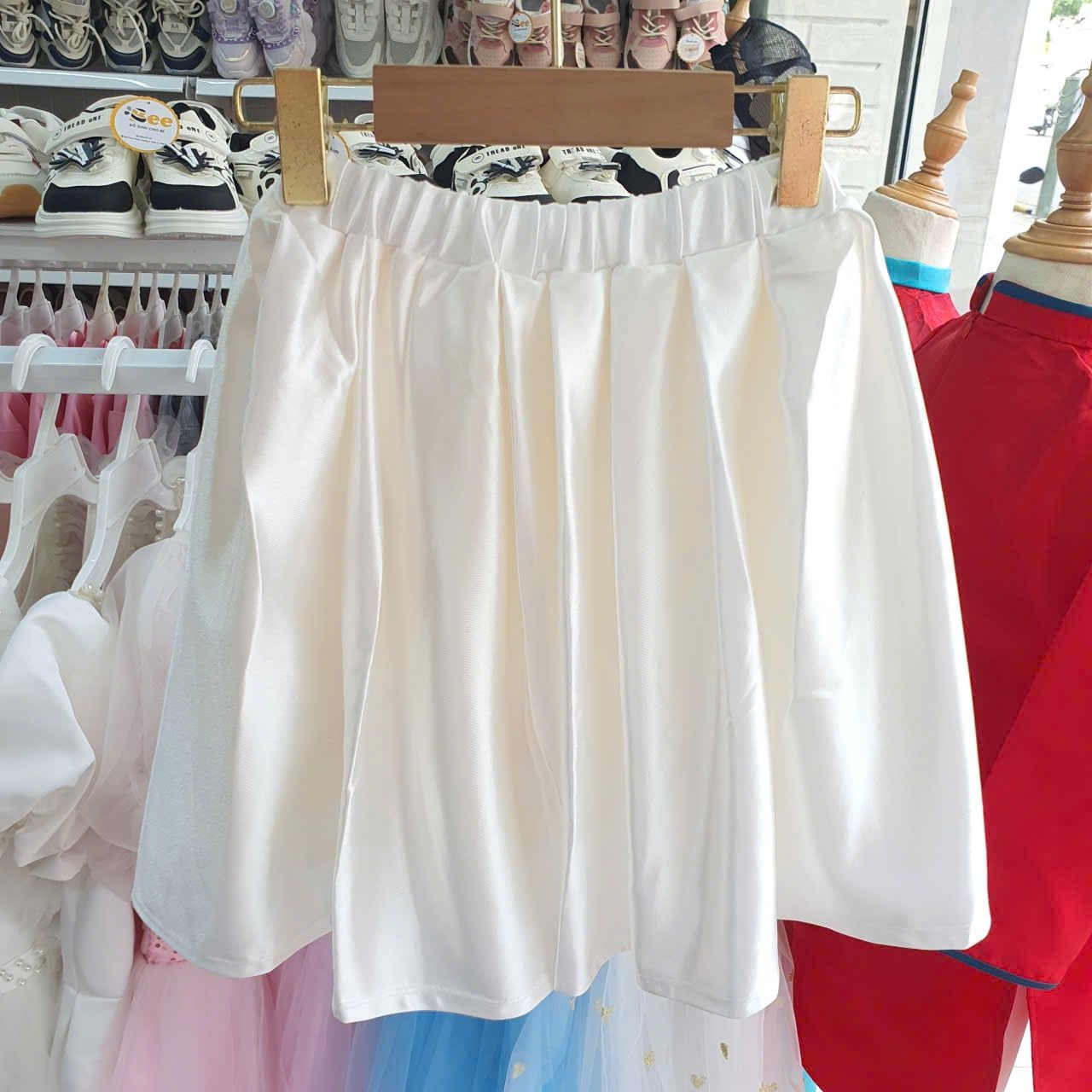  D57 _ Chân váy xòe cho bé gái từ 10 -36kg vải phi bóng mềm mịn bên trong có quần _ Beekids 