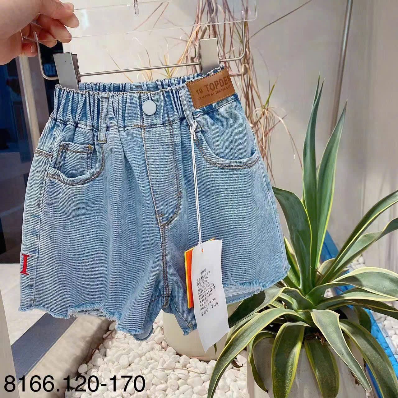  Q46 _ Quần short jean co giãn cho bé gái phong cách thời trang Hàn Quốc _ Beekids 