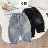  Q50 _ Quần jean rách gối cá tính cho bé chất jean mềm mại co giãn nhẹ _ Beekids 