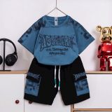  S95 _  Set thun lửng bé trai họa tiết thời trang chất thun cotton 4 chiều mịn mát _ Beekids 