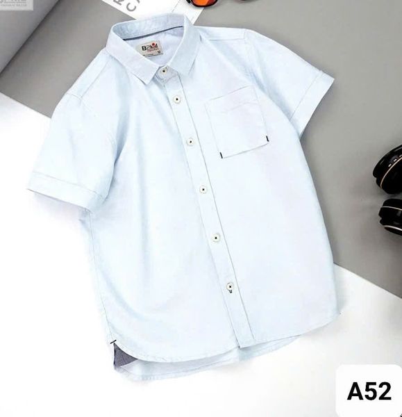  A52 _ Áo sơ mi ngắn tay cho bé trai chất cotton mềm mát phong cách thanh lịch _ Beekids 