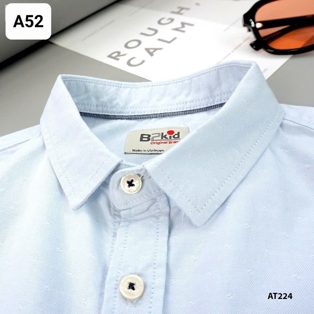  A52 _ Áo sơ mi ngắn tay cho bé trai chất cotton mềm mát phong cách thanh lịch _ Beekids 