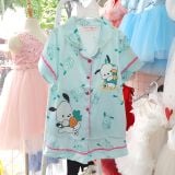  DB59 _ Bộ pijama đùi cho bé gái chất lụa latin mềm mịn hoạ tiết hoạt hình dễ thương _ Beekids 