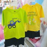  S92 _ Bộ thun lửng bé trai chất cotton mềm mát họa tiết hoạt hình dễ thương _ Beekids 