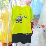  S92 _ Bộ thun lửng bé trai chất cotton mềm mát họa tiết hoạt hình dễ thương _ Beekids 