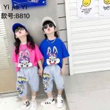  S69 _ Set áo thun quần jean lửng họa tiết hoạt hình cho bé trai và bé gái _ Beekids 