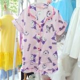  DB59 _ Bộ pijama đùi cho bé gái chất lụa latin mềm mịn hoạ tiết hoạt hình dễ thương _ Beekids 