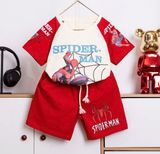  S93 _ Bộ thun lửng bé trai họa tiết Spiderman chất cotton 4 chiều mềm mát _ Beekids 