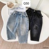 Q50 _ Quần jean rách gối cá tính cho bé chất jean mềm mại co giãn nhẹ _ Beekids 