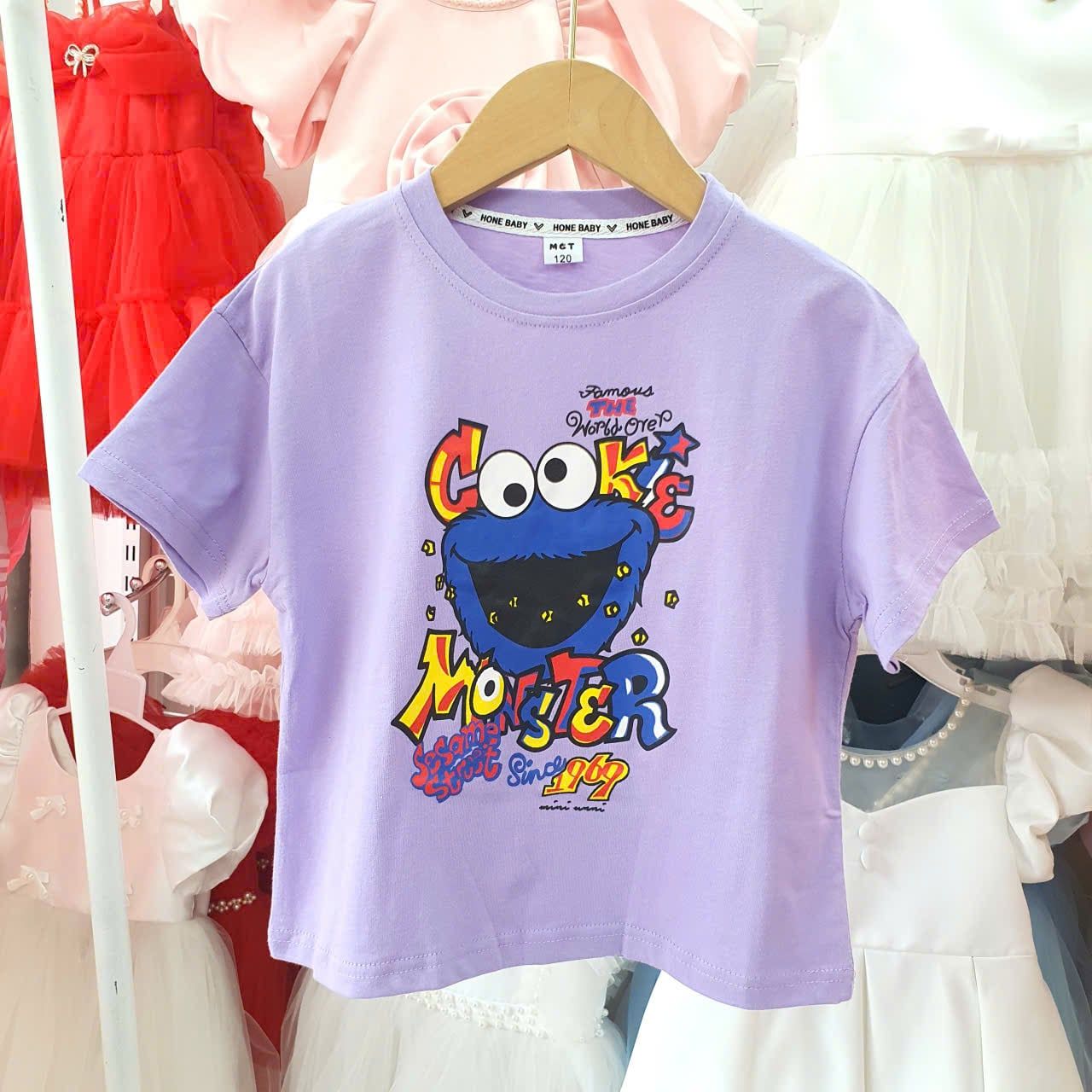  A55 _ Áo thun cotton cho bé trai và bé gái họa tiết hoạt hình siêu dễ thương _ Beekids 