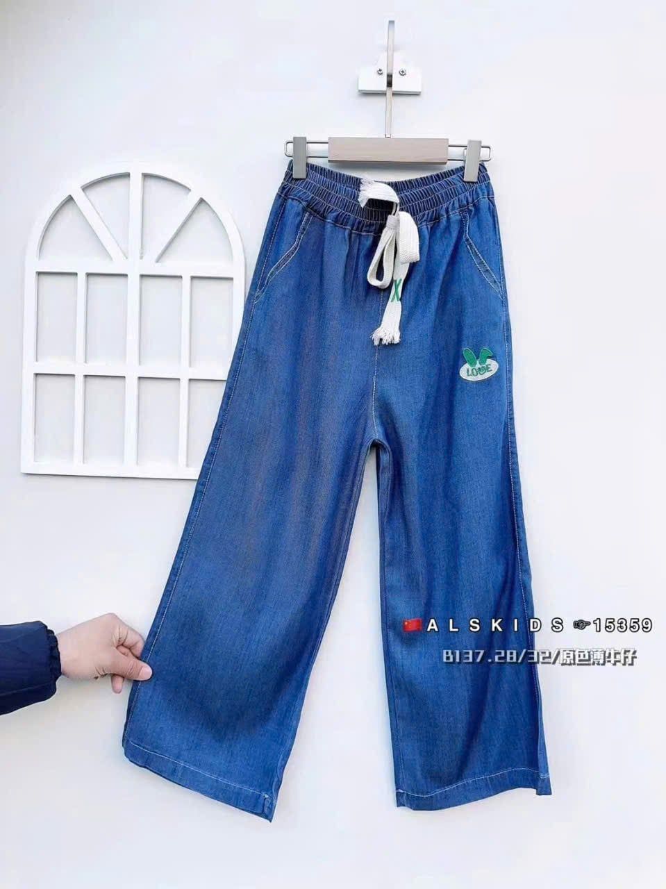  Q38 _ Quần jean giấy ống suông cho bé gái từ 24kg đến 45kg _ Beekids 