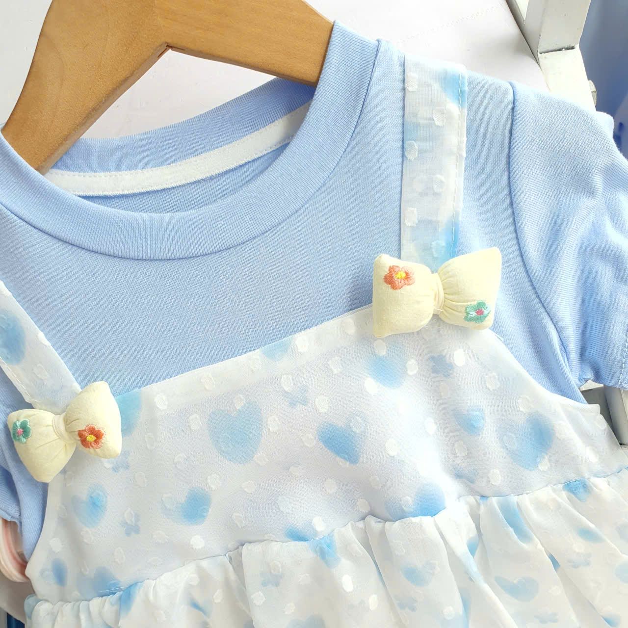  D55 _ Đầm yếm bé gái từ 7kg đến 14kg dễ thương chất mềm mại _ Beekids 