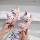  GI37 _ Giày sandal cho bé gái nhẹ êm, họa tiết thỏ xinh xắn, có đèn Led size 22-32 _ Beekids 