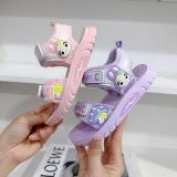  GI37 _ Giày sandal cho bé gái nhẹ êm, họa tiết thỏ xinh xắn, có đèn Led size 22-32 _ Beekids 