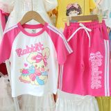  DB64 _ Đồ bộ lửng cotton cho bé gái họa tiết thỏ Rabbit xinh xắn _ Beekids 