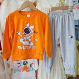  DB65 _ Bộ thun dài tay bé trai mặc ngủ chất cotton mịn mát họa tiết hoạt hình dễ thương _ Beekids 