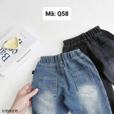  Q58 _ Quần jean dài cho bé cài nút sau lưng thun chất jean mềm mại tạo cảm giác dễ chịu _ Beekids 