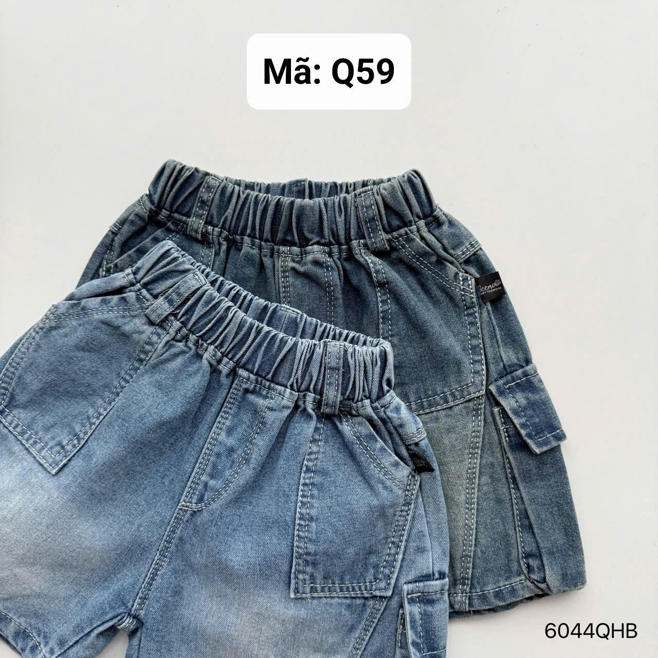  Q59 _ Quần short jean cho bé túi hộp wax màu chất jean mềm mại co giãn nhẹ_ Beekids 